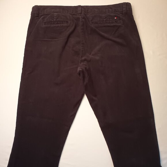 Tommy Hilfiger Corduroy Jeans Size 10 Mid Rise Skinny Leg Black Color - Picture 3 of 9